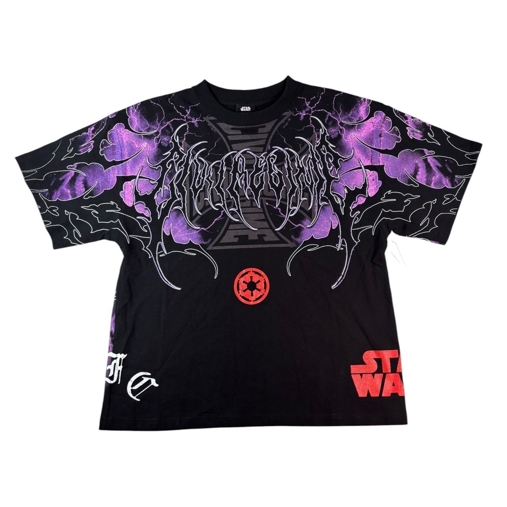 Star Wars Black & Purple Graphic Short Sleeve Tee New With Tags